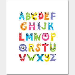 Alphabet Monsters Posters and Art